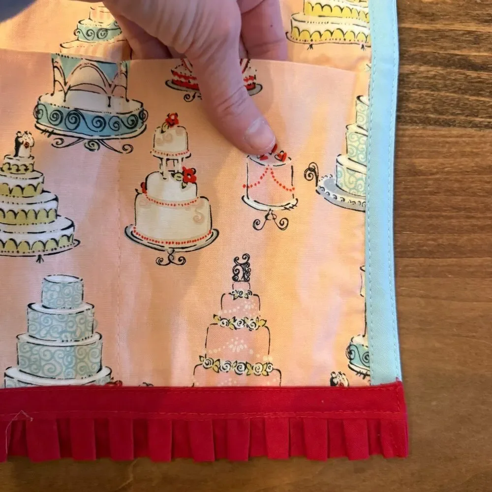NWT Saucy-Wear Pink & Red Cake Apron Child's One Size